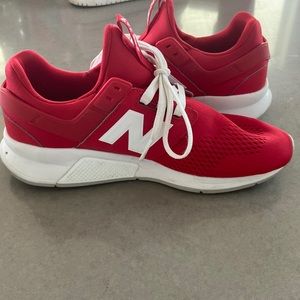 Red New Balance 247. Size 8.